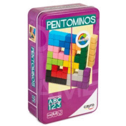 PENTOMINOS METAL BOX TRAVEL jUEGO DE LOGICA Cayro 113